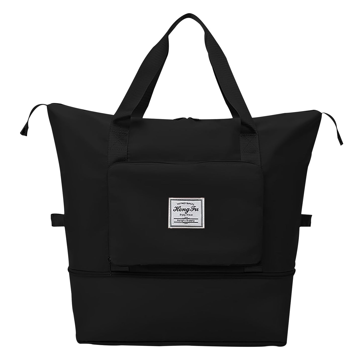 Women Travel Foldable Shoulder Bag Patchwork Tote Bag Casual Large Capacity Fashion Handbag (Random Color)