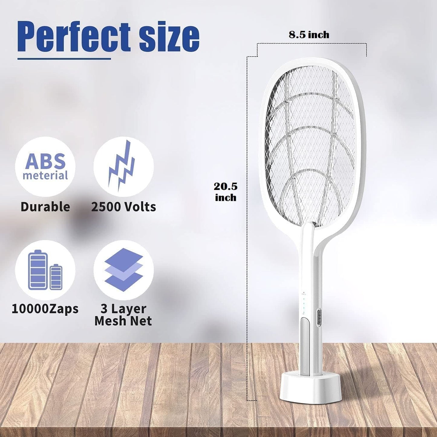 Rechargeable Mosquito Racket 2 In 1