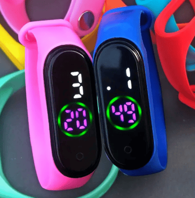 Digital LED Touch Electronic Watch Bracelet Waterproof Men Women Sports Watches Glass Dial Silicone Wristwatch(Random colour)