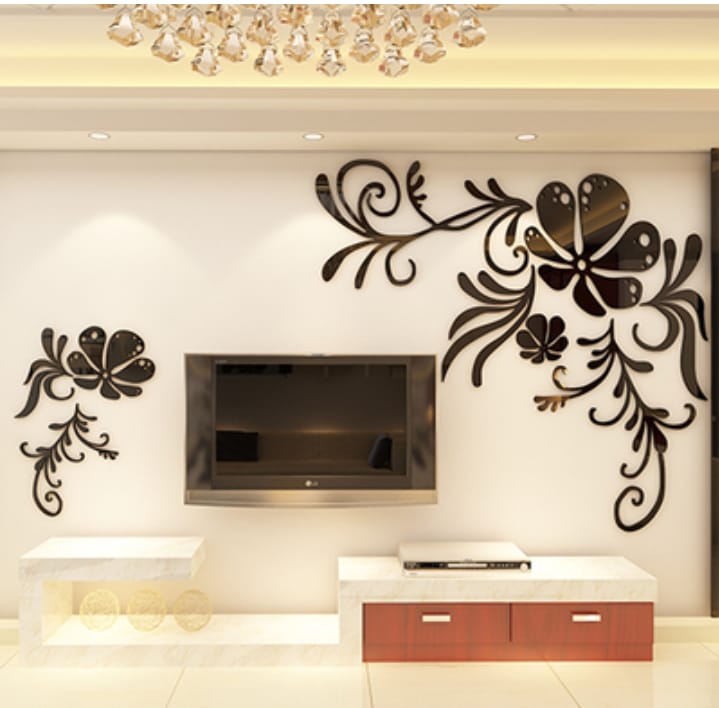 Flower wall stickers MDF Wood material