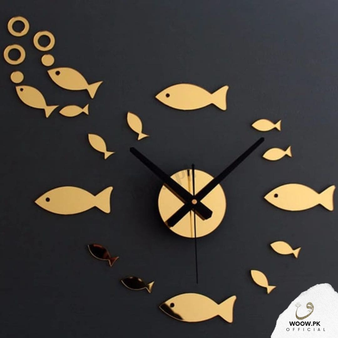 fish wall clock